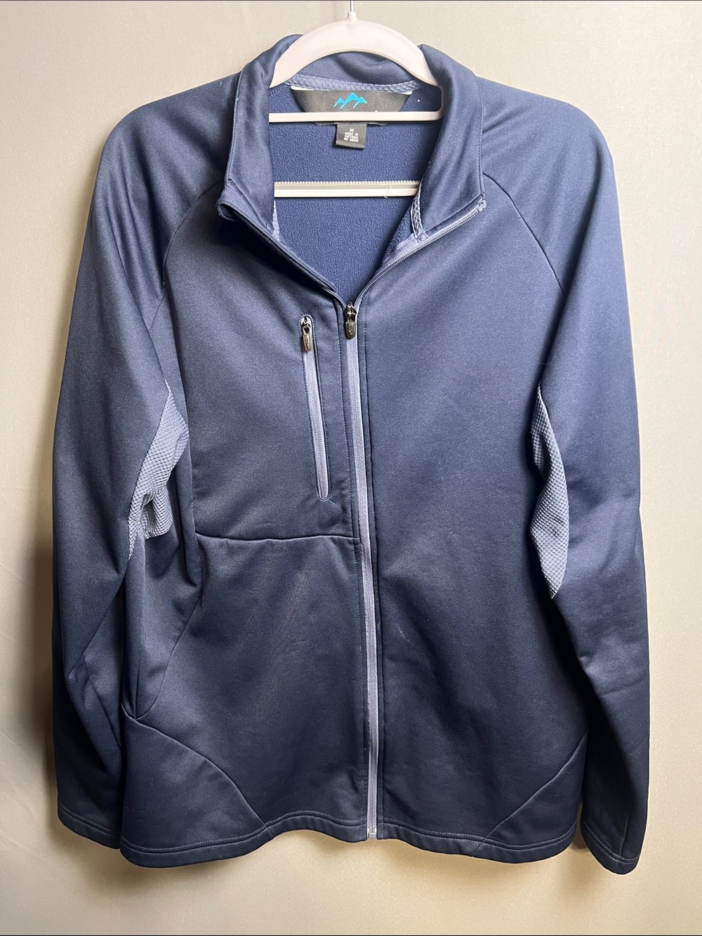 Tri-Mountain Blue Performance Full Zip Jacket Men's Size M Athletic
